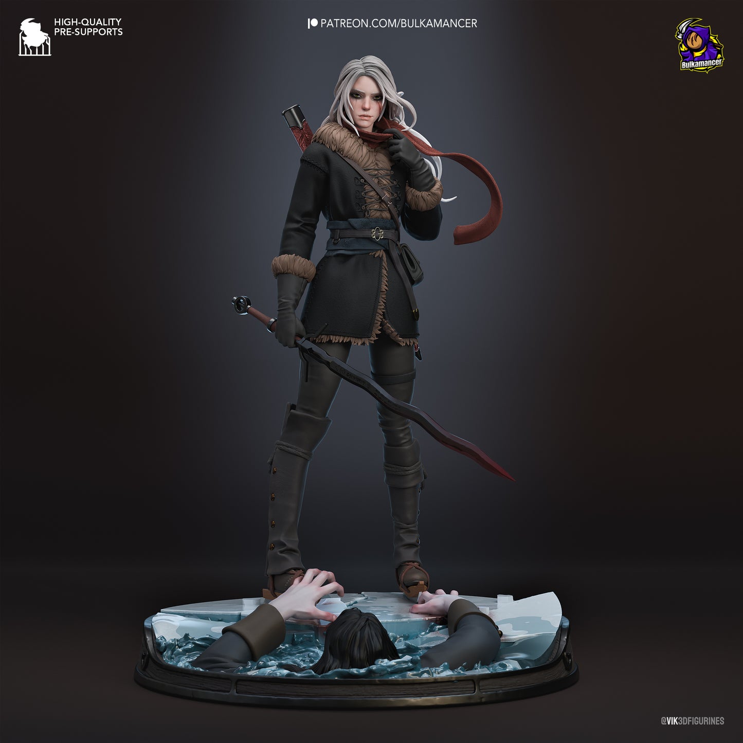 Ciri | 9-Inch Resin Model Kit | The Witcher Child of Surprise and Reluctant Destiny
