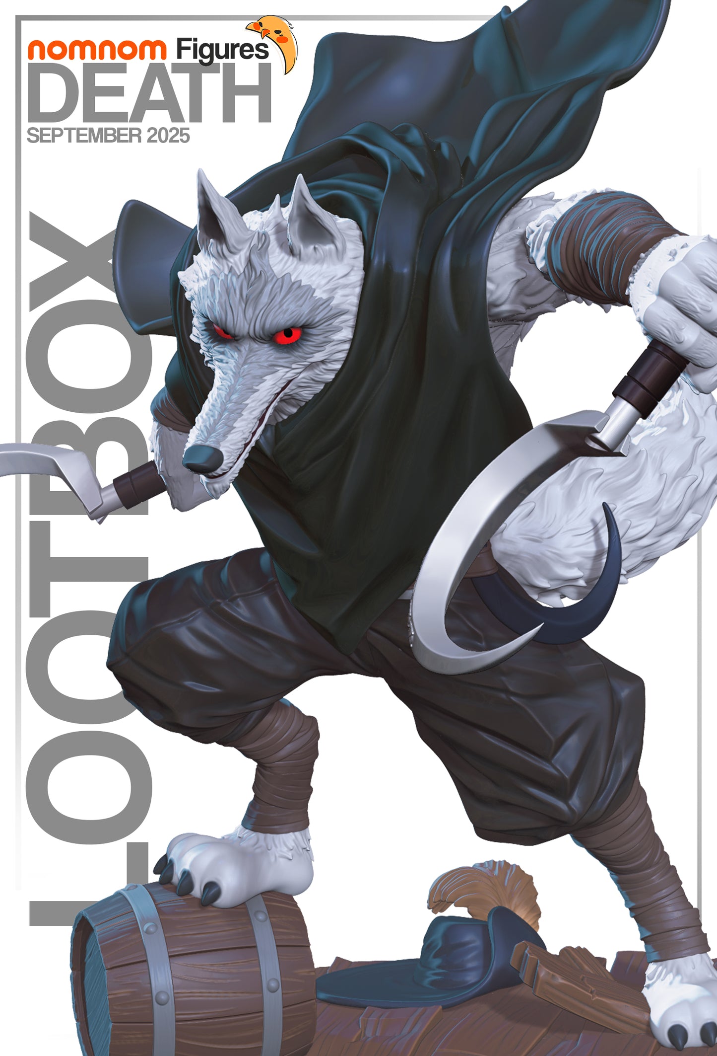 Death | 7.5-Inch Resin Model Kit | Puss in Boots The Wolf with Sickles