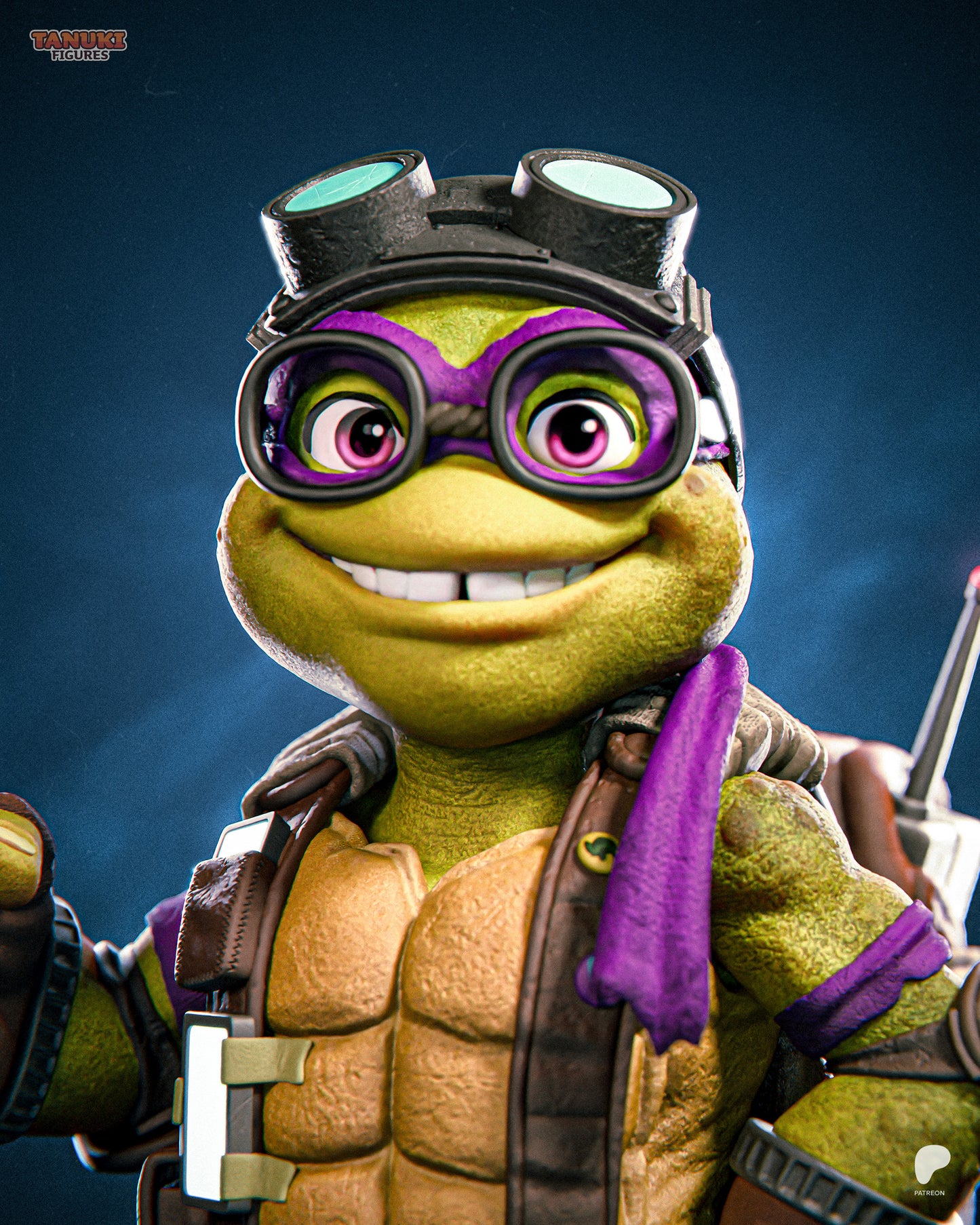 Donatello | 6.5-Inch Resin Model Kit | Toon-Style TMNT Turtle Genius