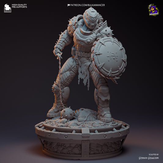 Doom Slayer | 12-Inch Resin Model Kit | DIY Doom Dark Ages Demon Hunter