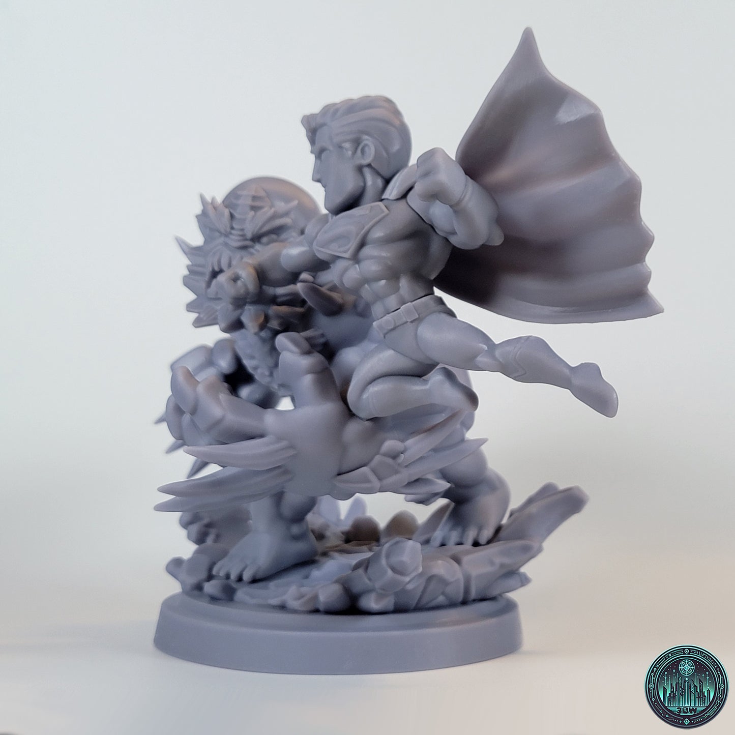 Superman vs Doomsday | Resin Model Kit | Chibi Final Battle Diorama