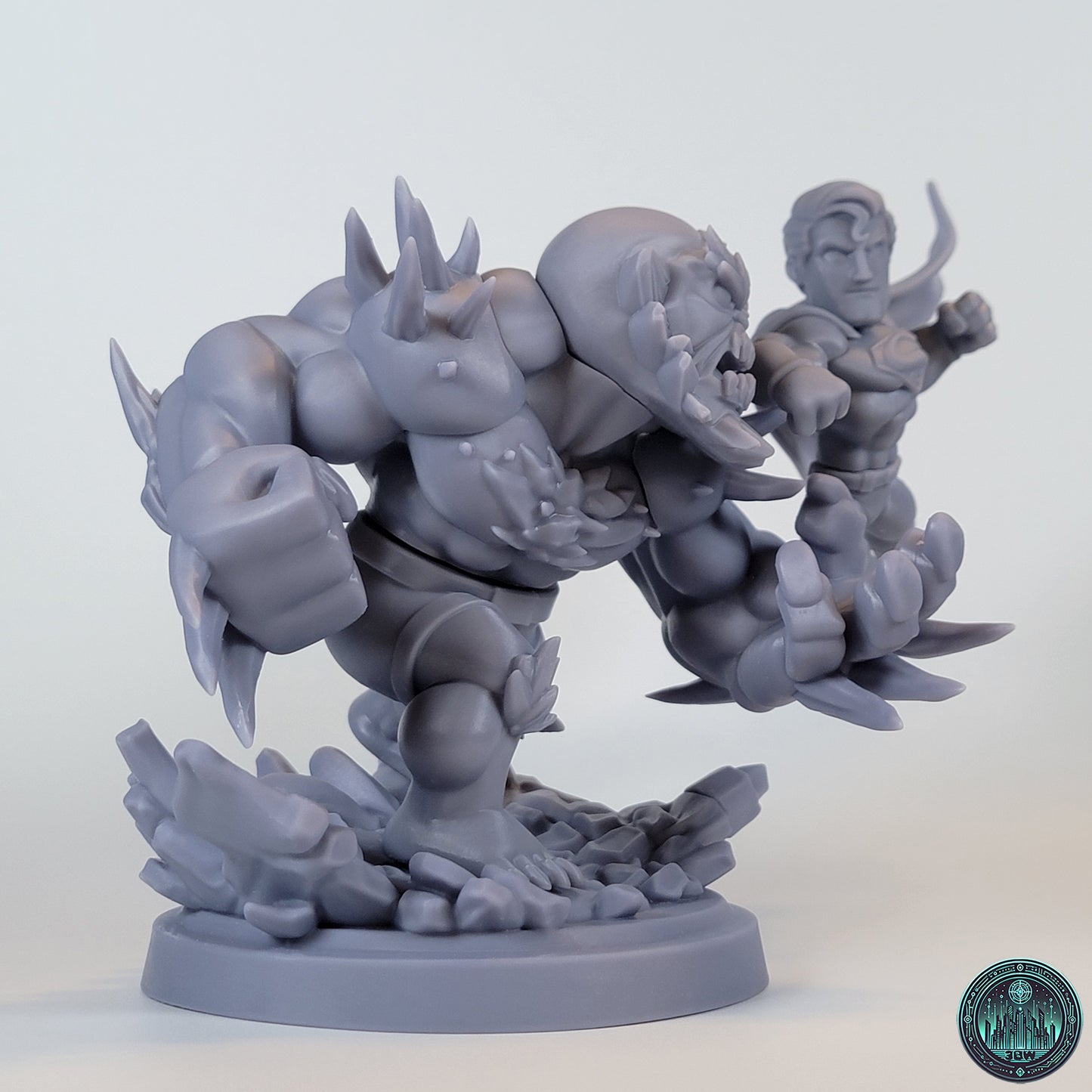 Superman vs Doomsday | Resin Model Kit | Chibi Final Battle Diorama