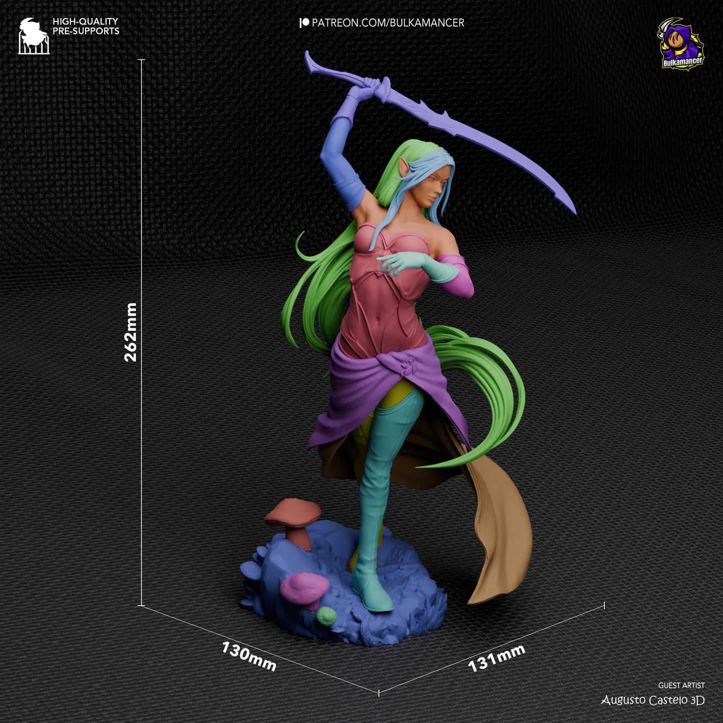 Eilistraee | 8-Inch Resin Model Kit | DIY Forgotten Realms Drow Goddess of Dance