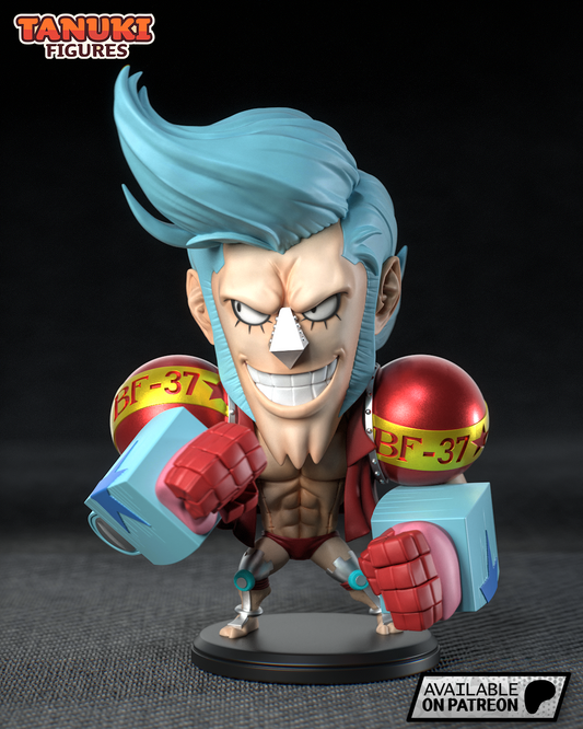Franky | 4.5-Inch Resin Model Kit | One Piece Chibi Cyborg Engineer