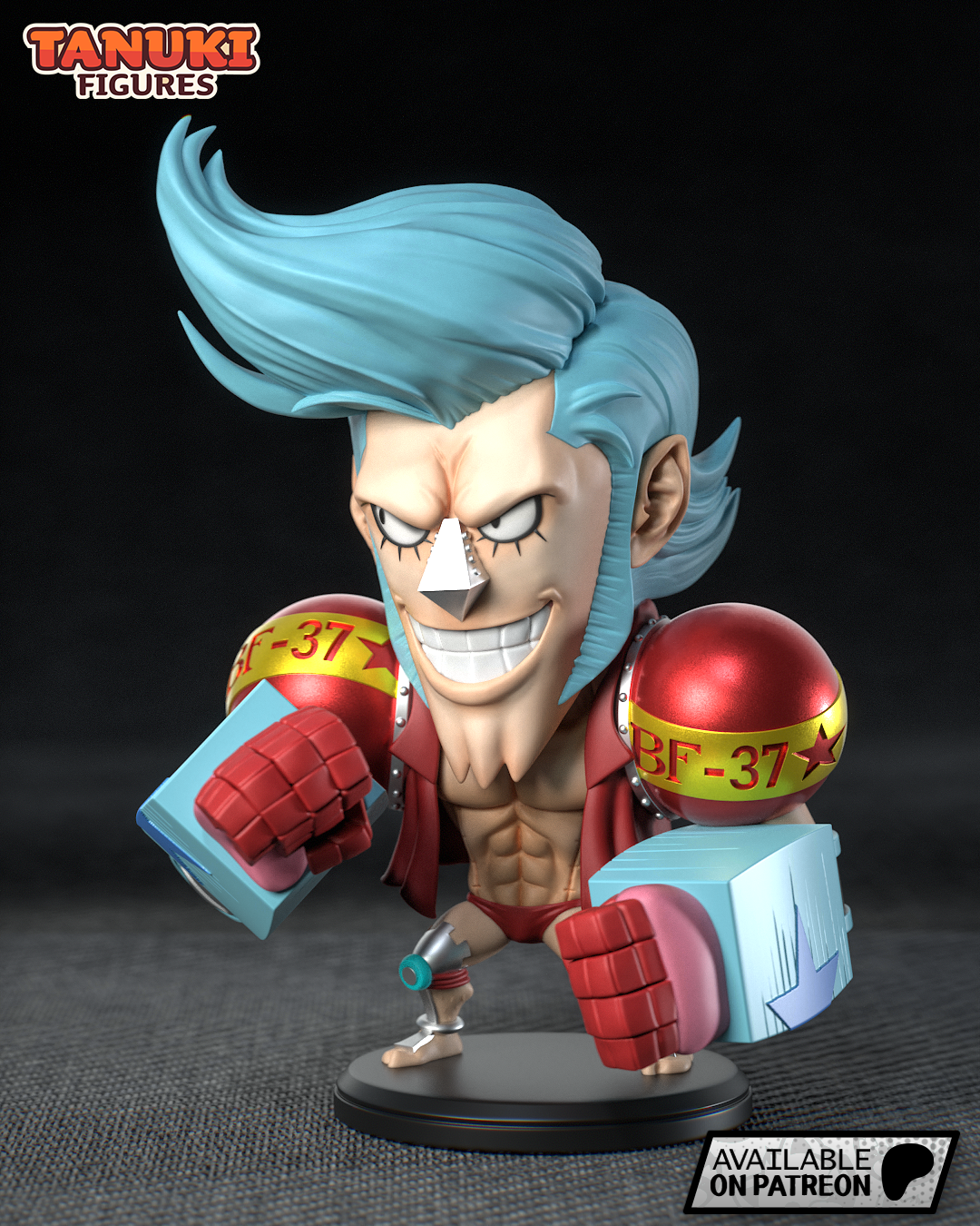 Franky | 4.5-Inch Resin Model Kit | One Piece Chibi Cyborg Engineer