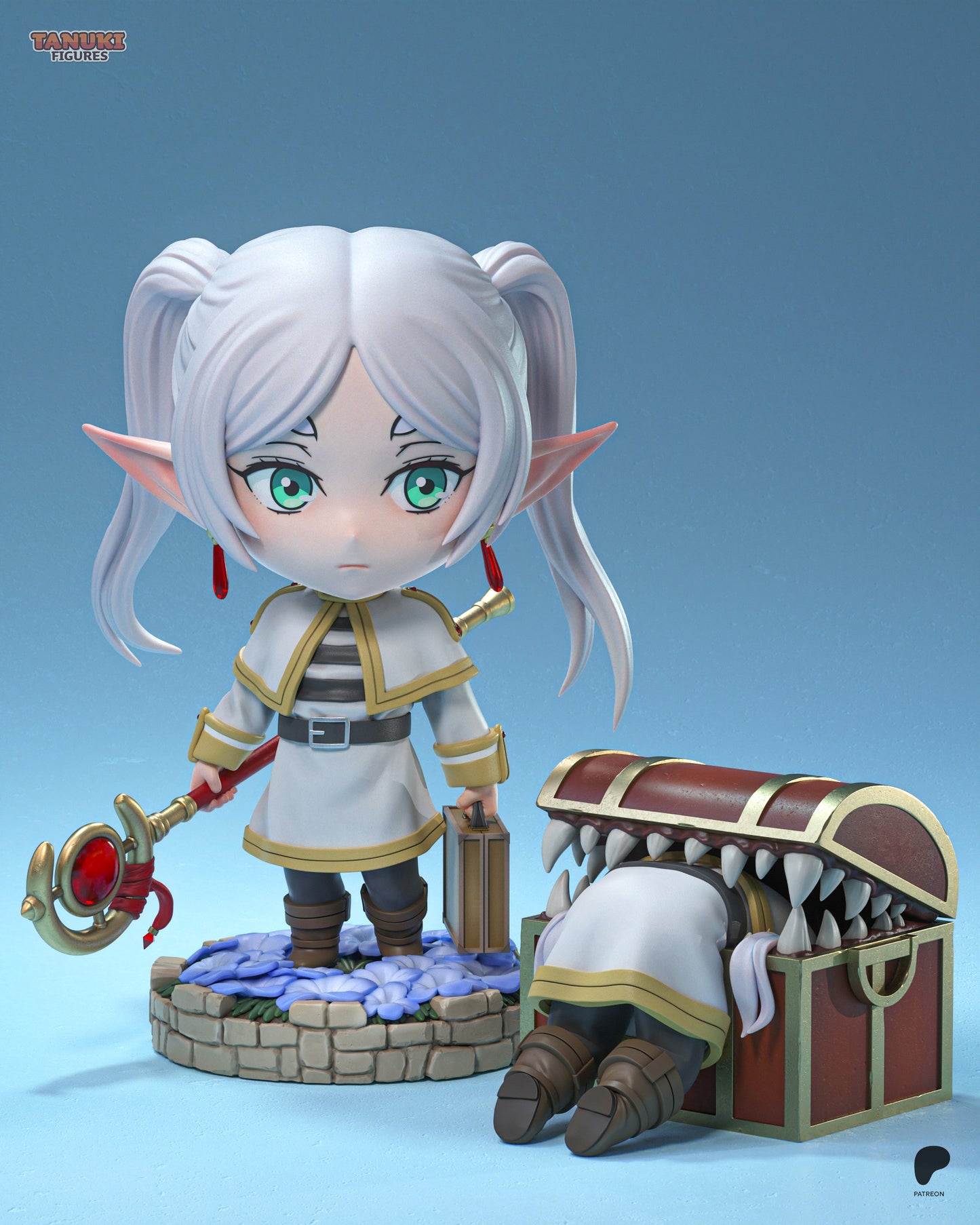 Chibi Frieren and Mimic | 4.5-Inch Resin Model Kit | Frieren: Beyond Journey’s End Mage