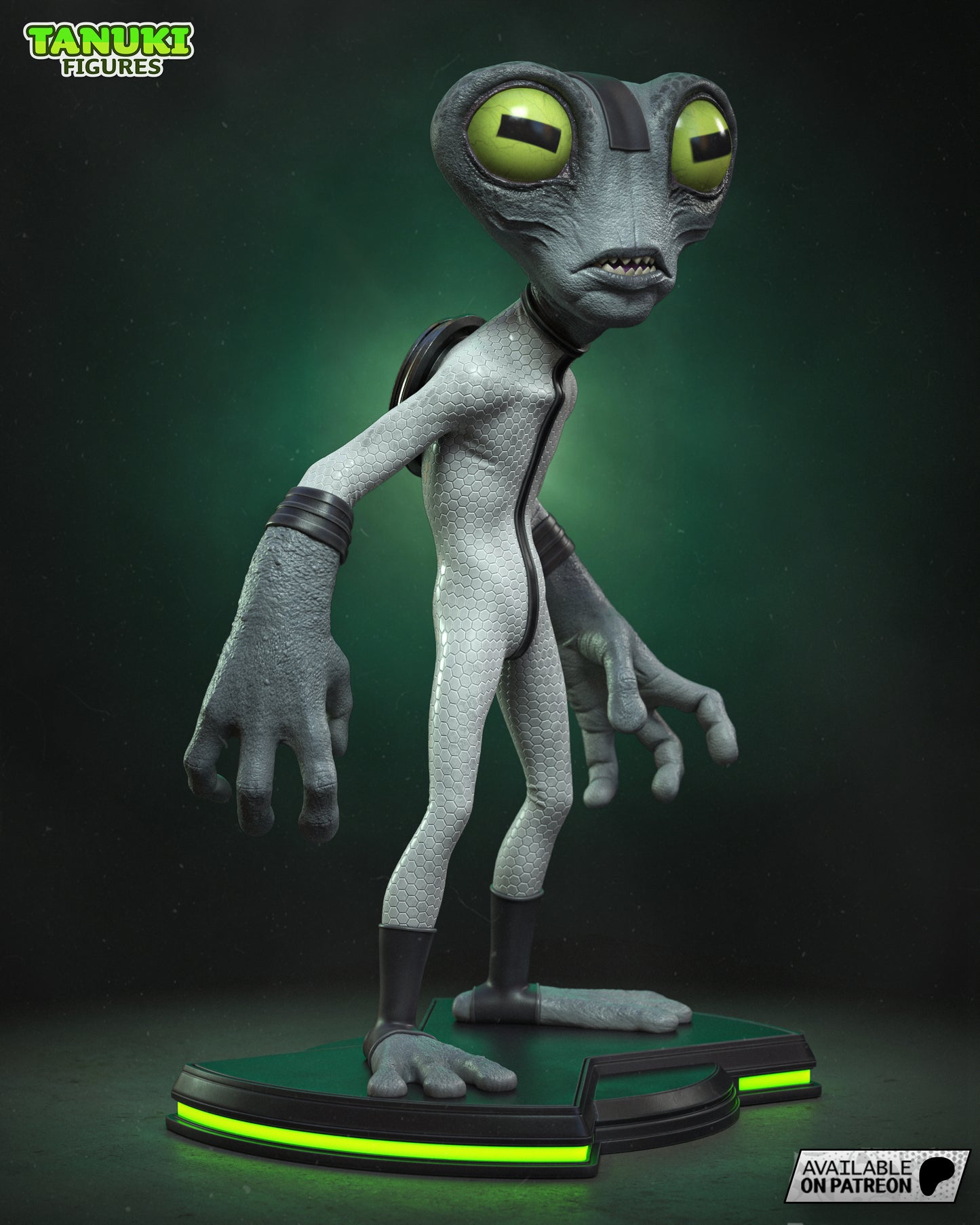 Grey Matter | 6.5-Inch Resin Model Kit | Ben 10 Galvan Genius and Omnitrix MVP