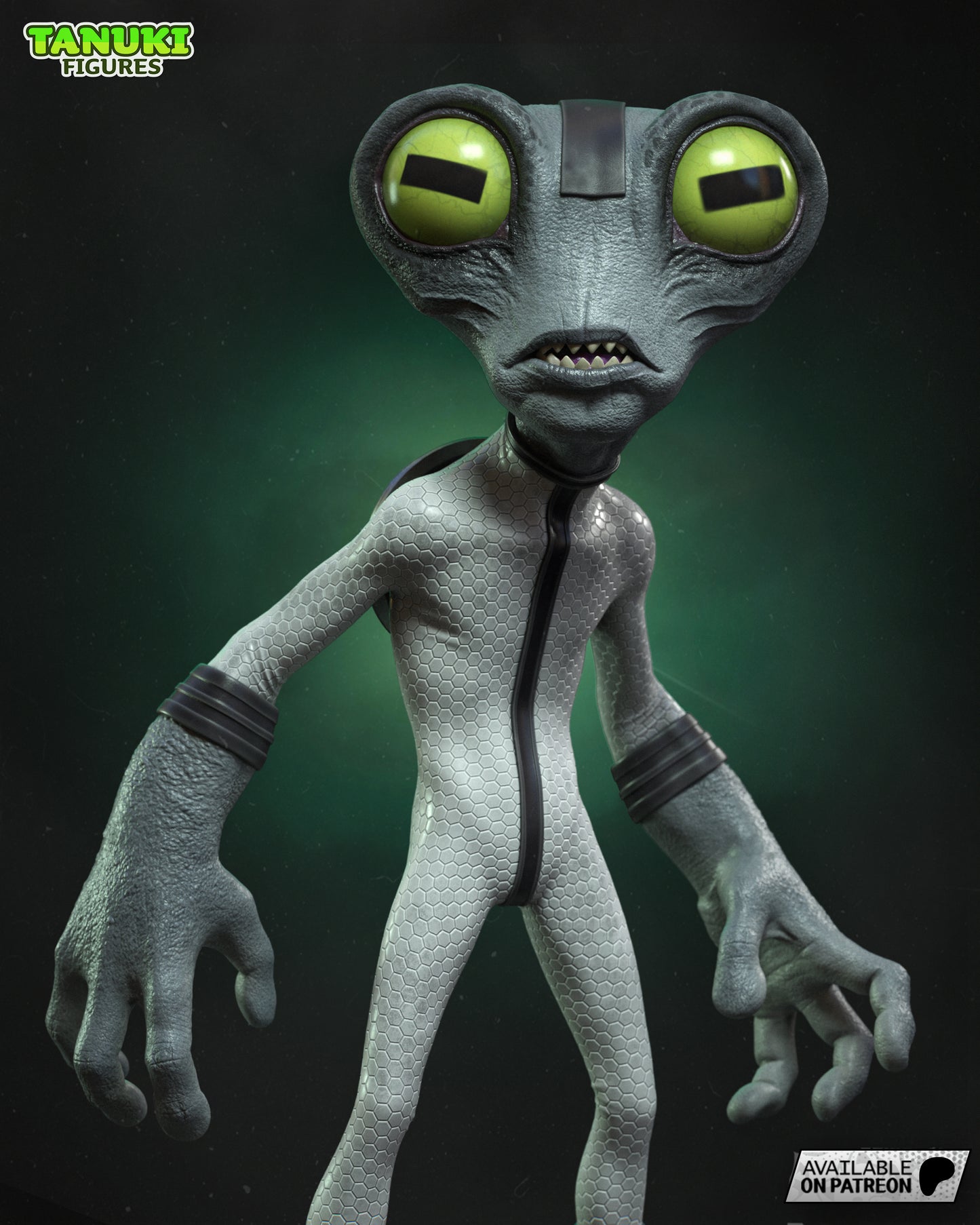Grey Matter | 6.5-Inch Resin Model Kit | Ben 10 Galvan Genius and Omnitrix MVP