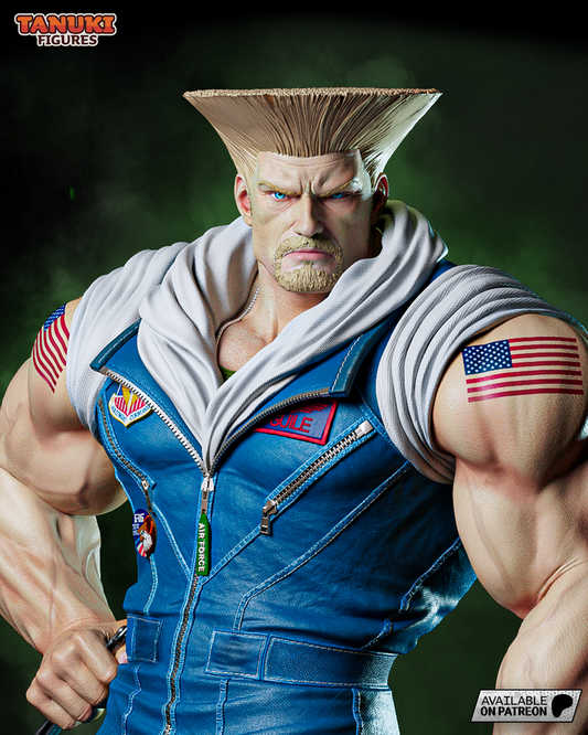 Guile | Resin Model or Bust Kit | Street Fighter Military Bruiser