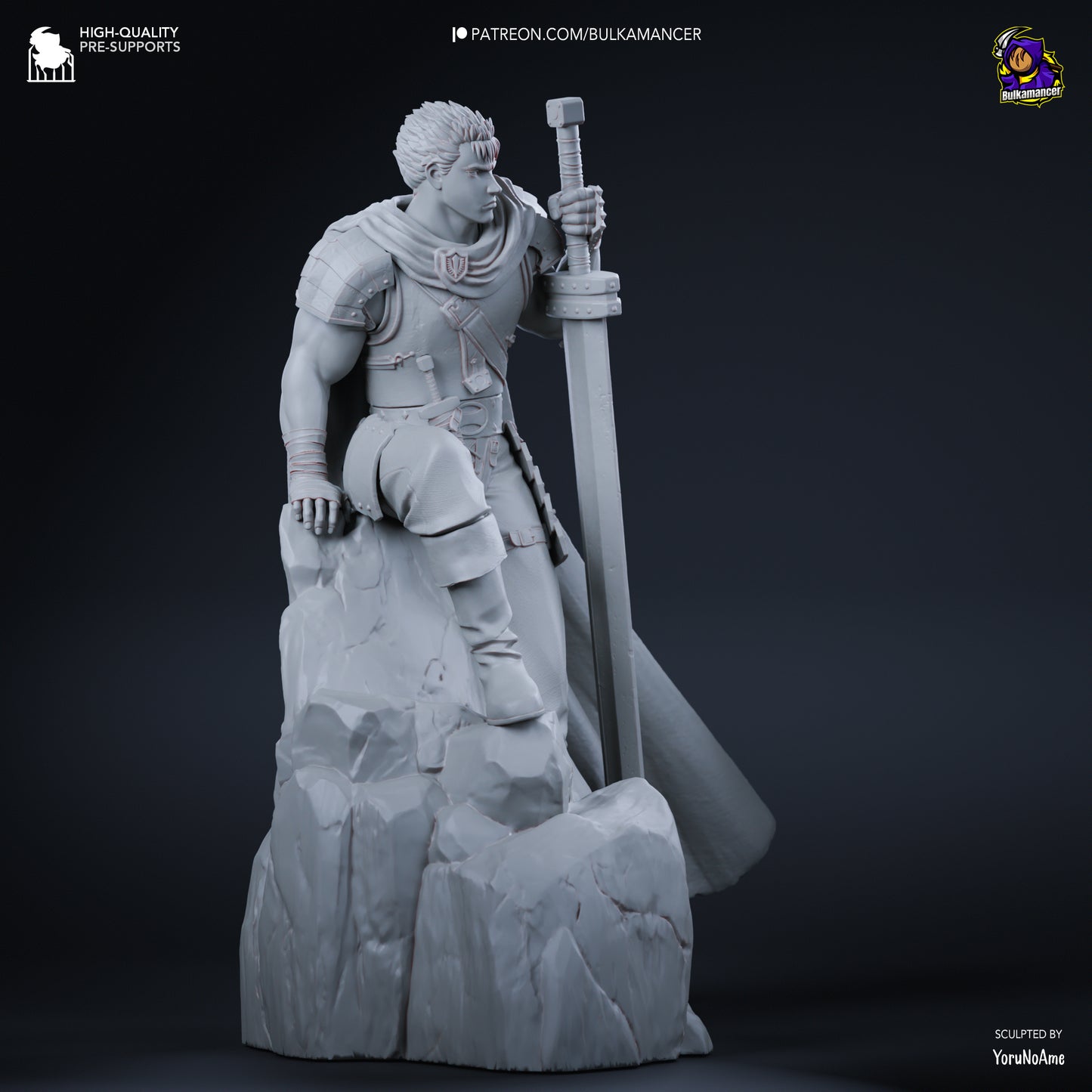 Guts | 10.5-Inch Resin Model Kit | DIY Berserk Band of the Falcon Warrior