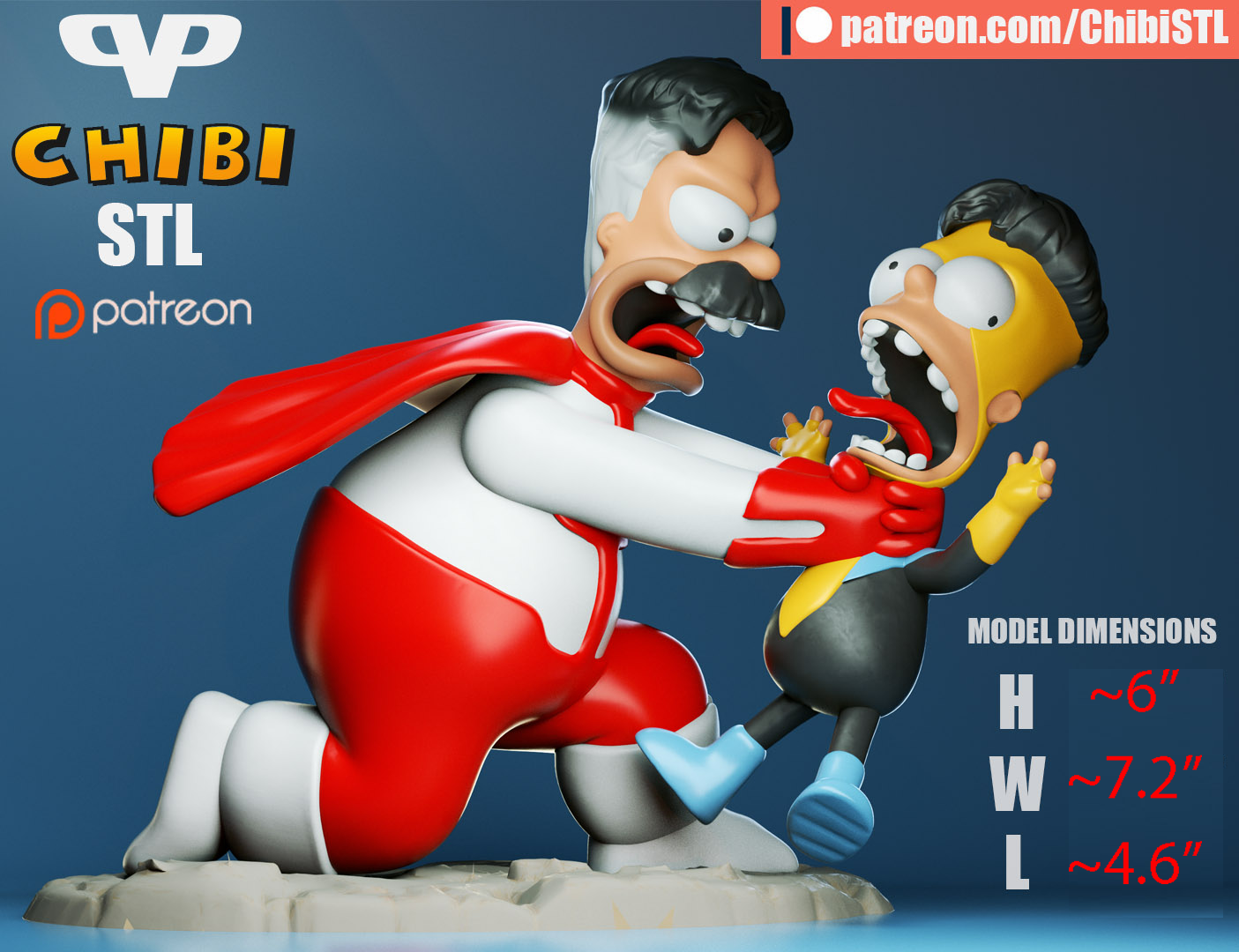 Homini-Man vs Bartman | Resin Model Kit | Parody Clash of Chaos
