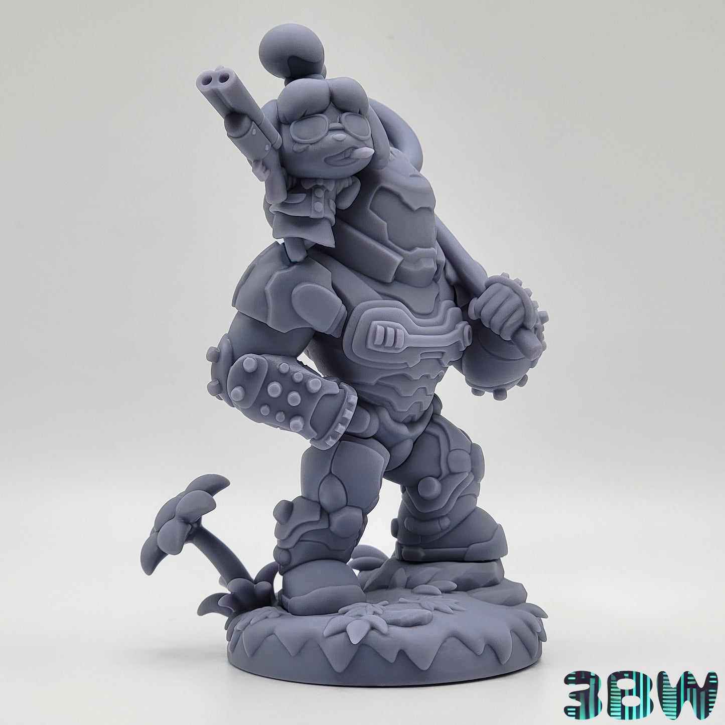 Chibi Isabelle & Doom Slayer Mashup | 5.5" Resin Model Kit | DIY Animal Crossing x DOOM Crossover