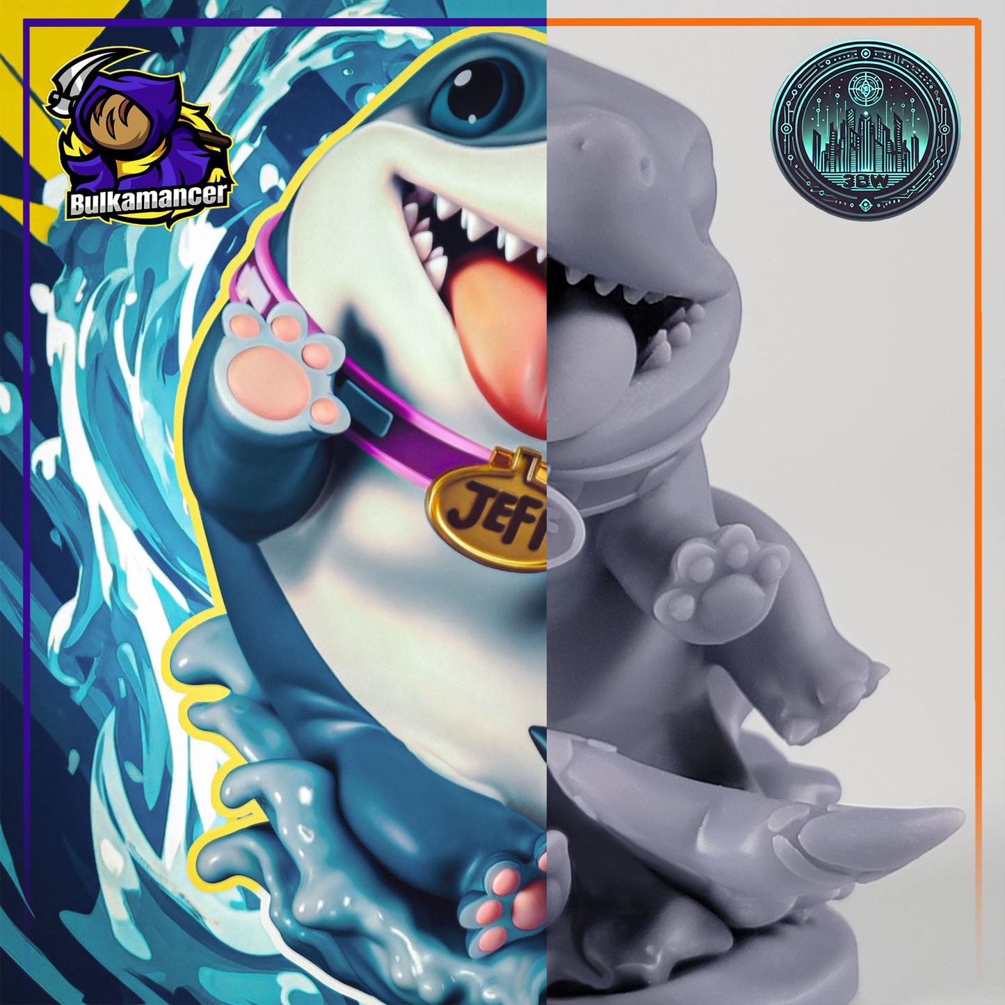 Chibi Jeff the Land Shark | 3.5-Inch Resin Model Kit | Marvel Rivals