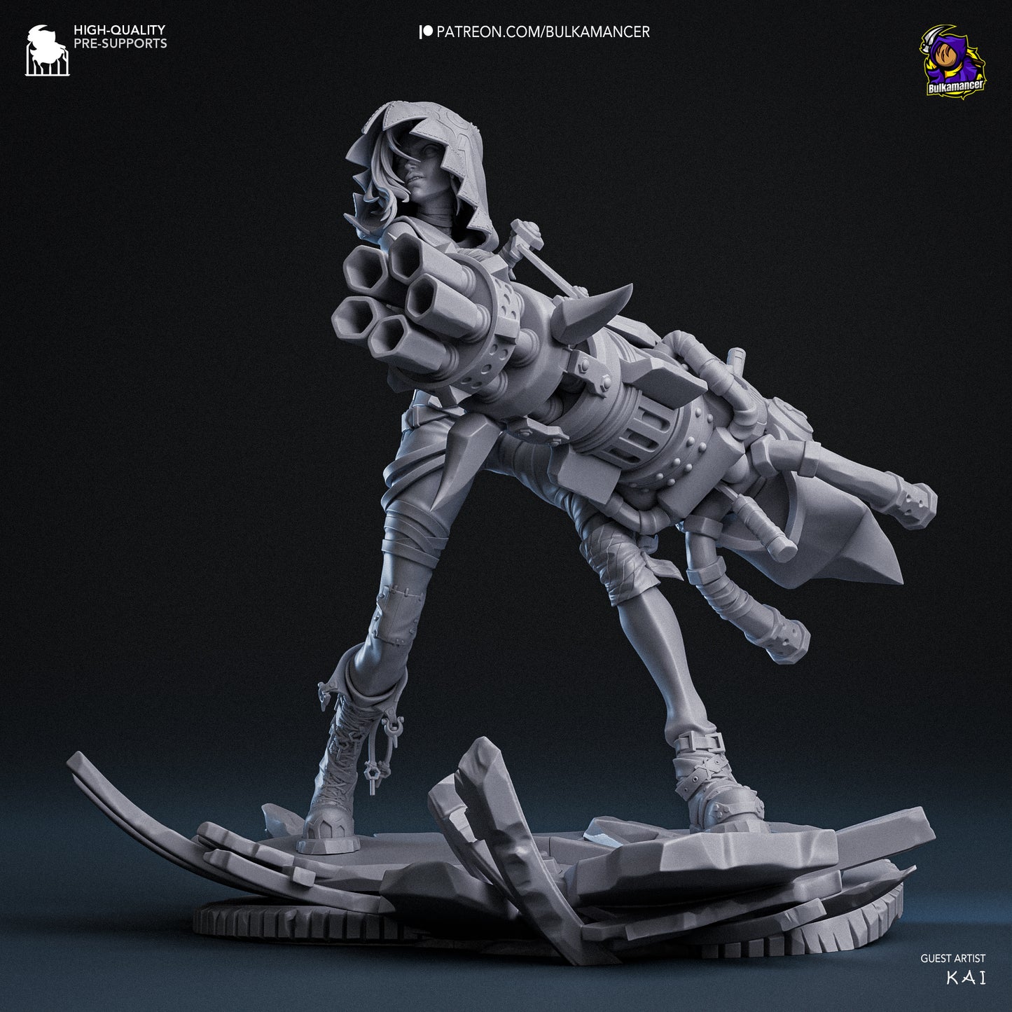 Fractured Jinx | 9-Inch Resin Model Kit | Arcane Loose Cannon of Zaun