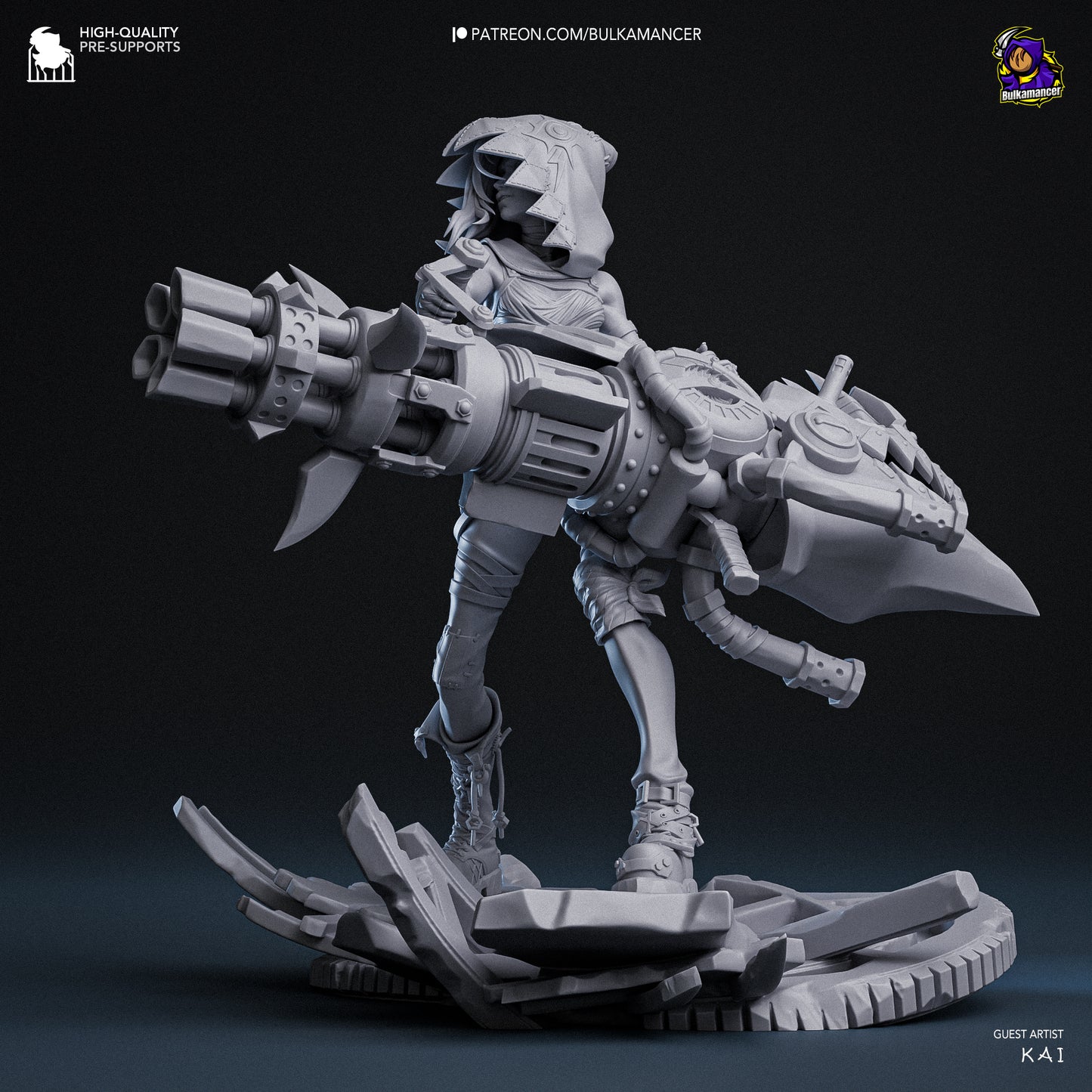 Fractured Jinx | 9-Inch Resin Model Kit | Arcane Loose Cannon of Zaun