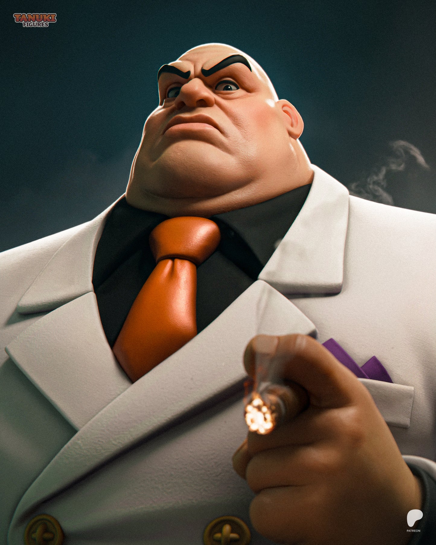 Kingpin | 7.5-Inch Resin Model Kit | Toon-Style Daredevil Crime Boss