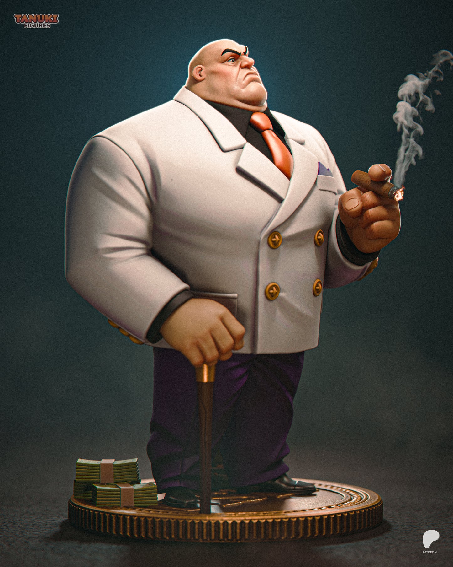 Kingpin | 7.5-Inch Resin Model Kit | Toon-Style Daredevil Crime Boss