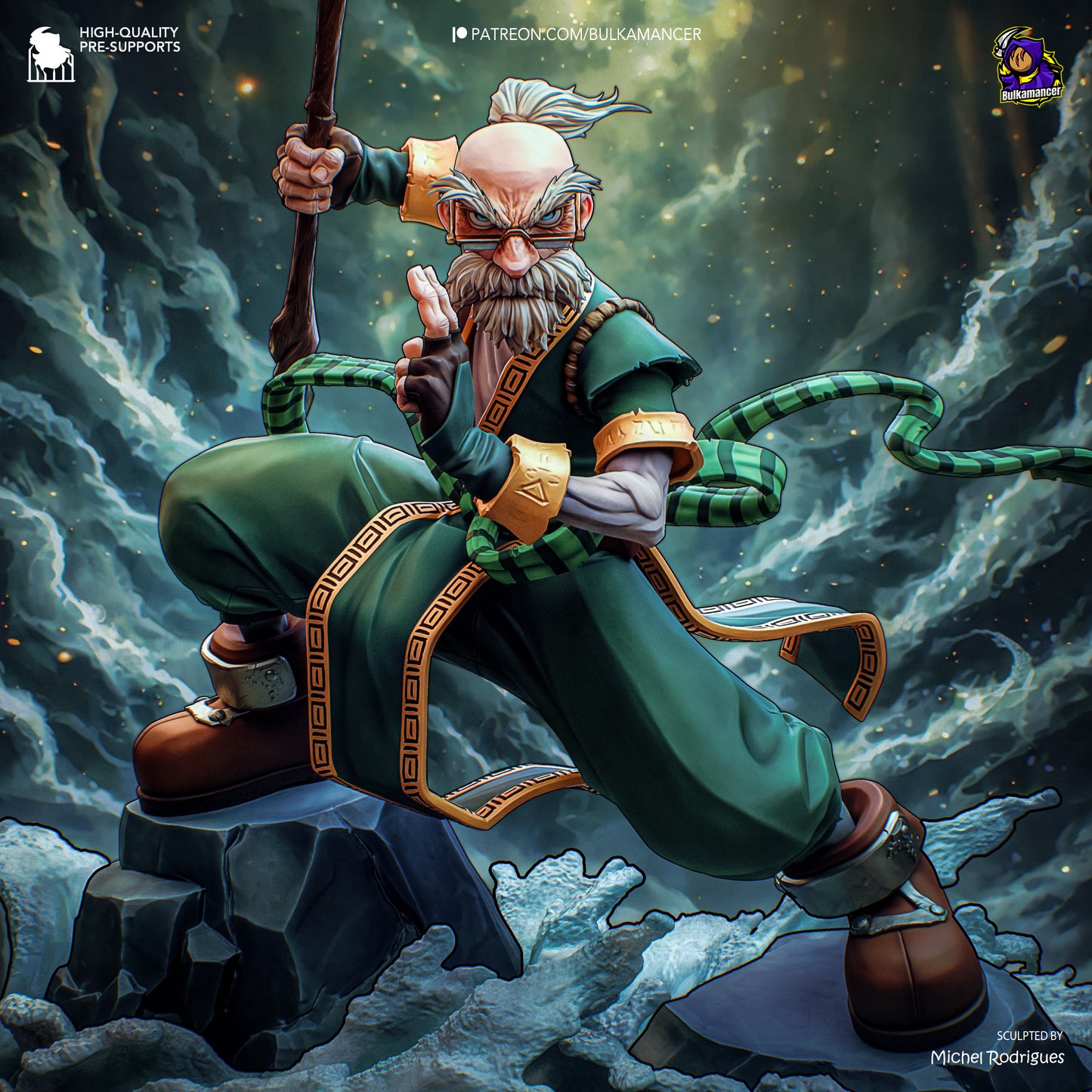 Knolan | 13.5-Inch Resin Model Kit | Battle Chasers Archmage of Nightwar