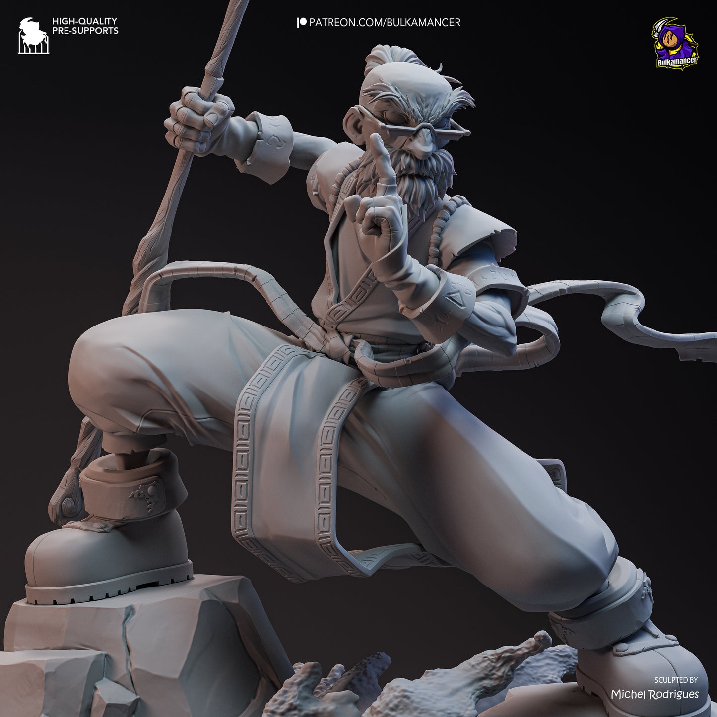 Knolan | 13.5-Inch Resin Model Kit | Battle Chasers Archmage of Nightwar