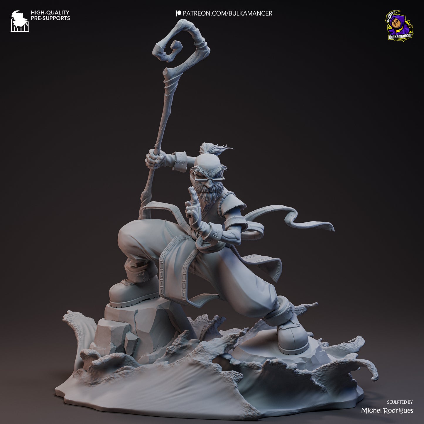 Knolan | 13.5-Inch Resin Model Kit | Battle Chasers Archmage of Nightwar
