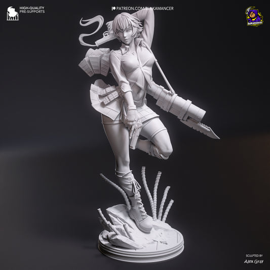 Lady | 9-Inch Resin Model Kit | DIY Devil May Cry 3 Demon Hunter