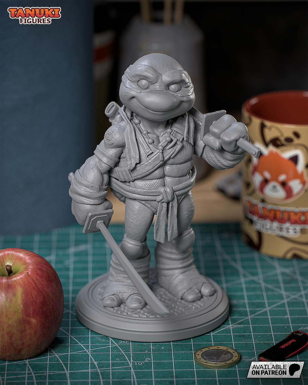 Leonardo | 6.5-Inch Resin Model Kit | Toon-Style TMNT Turtle Leader