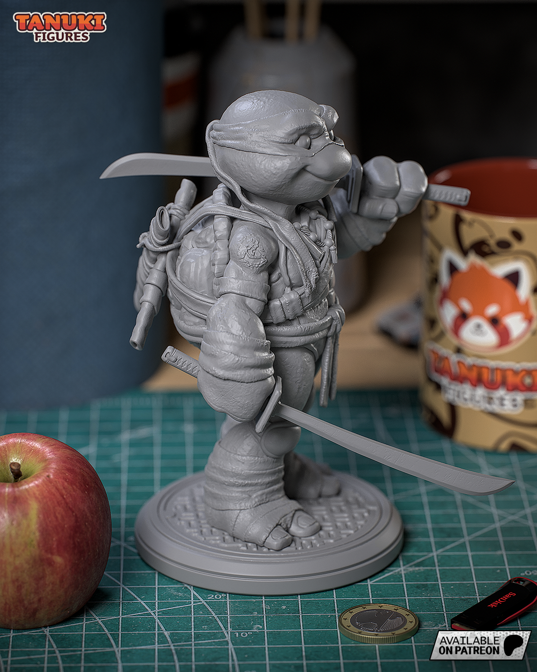 Leonardo | 6.5-Inch Resin Model Kit | Toon-Style TMNT Turtle Leader