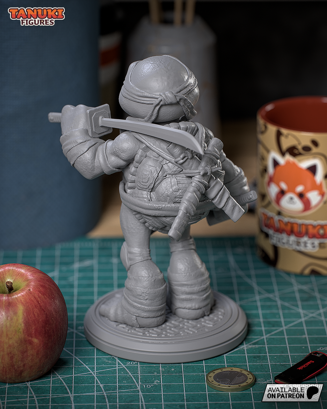 Leonardo | 6.5-Inch Resin Model Kit | Toon-Style TMNT Turtle Leader