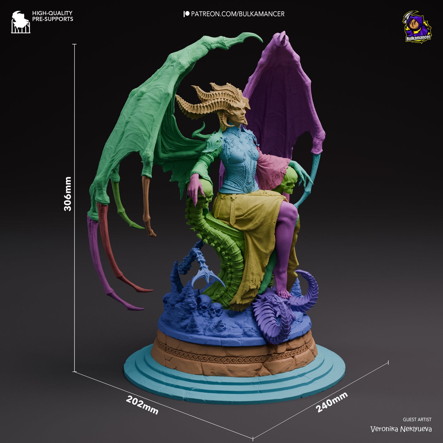 Lilith | 12-Inch Resin Model Kit | DIY Diablo 4 Demon Queen