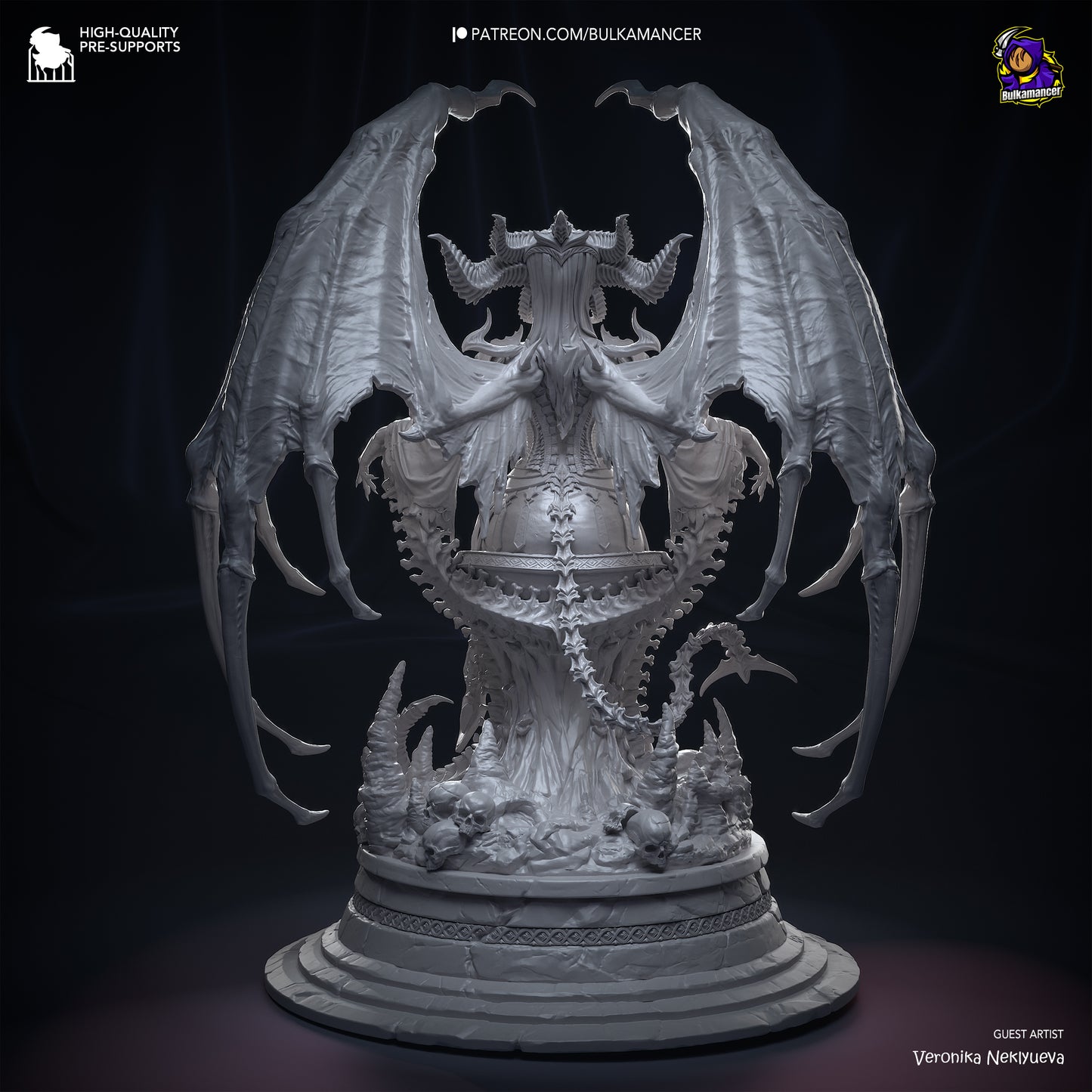 Lilith | 12-Inch Resin Model Kit | DIY Diablo 4 Demon Queen