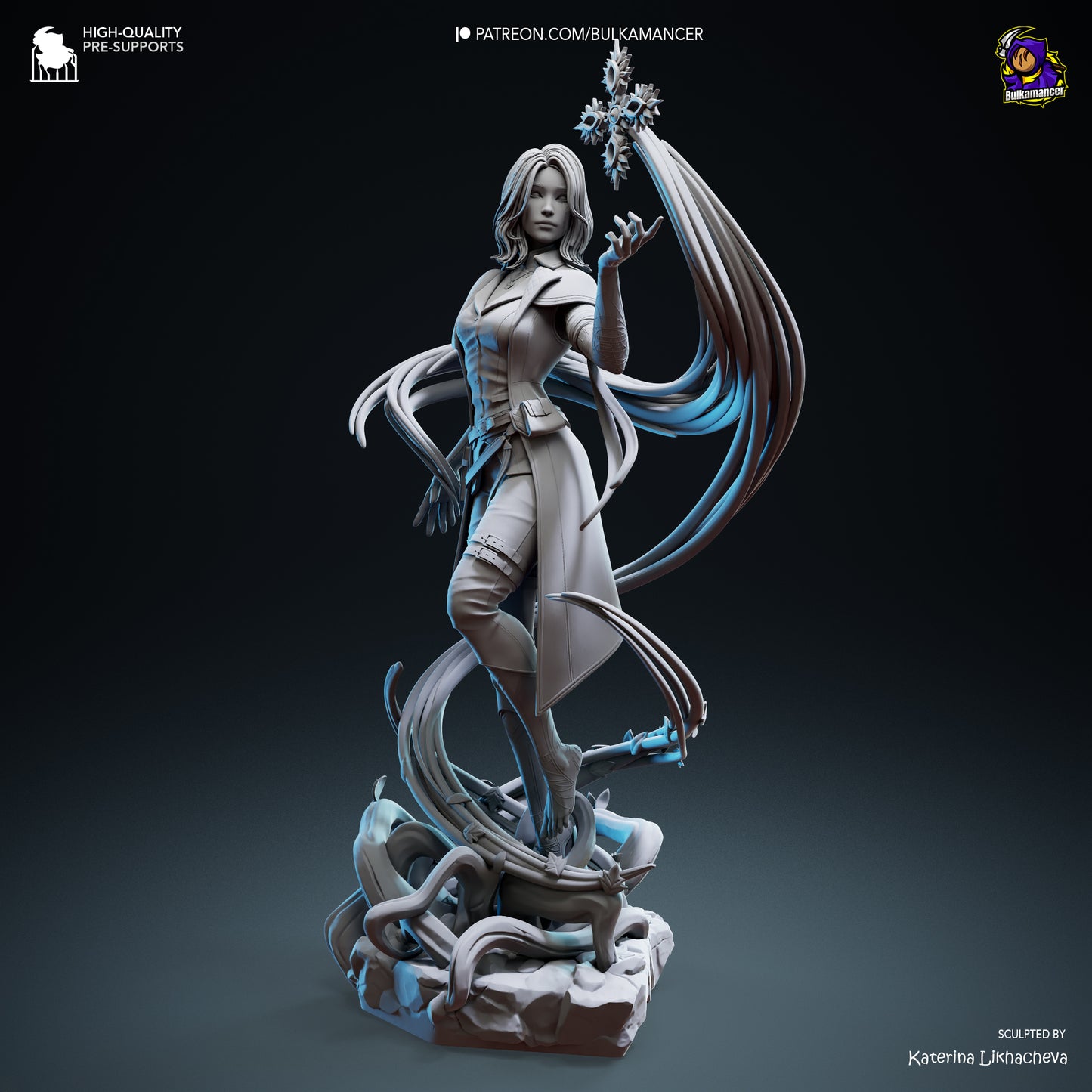 Lune | 11-Inch Resin Model Kit | DIY Clair Obscur: DIY Expedition 33 Wasteland Scavenger