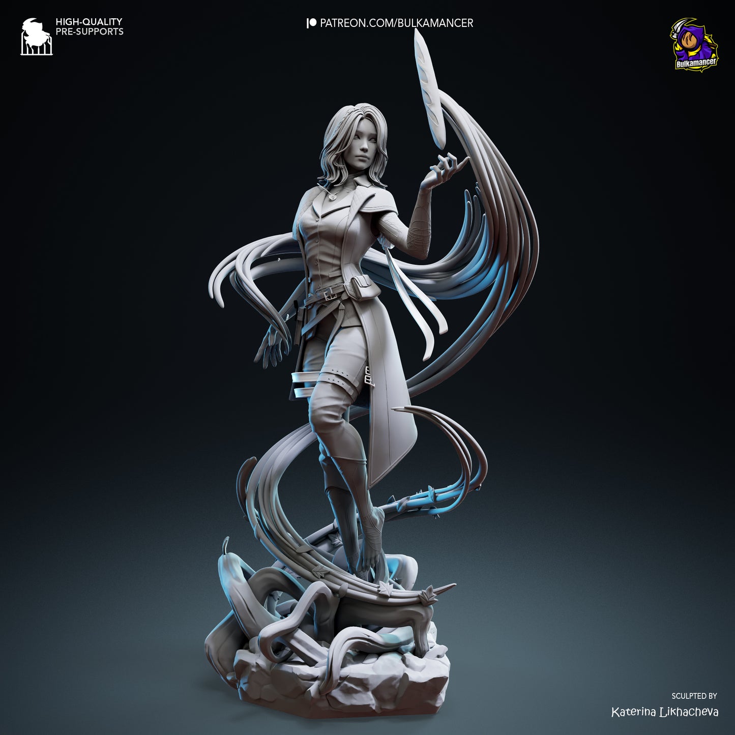 Lune | 11-Inch Resin Model Kit | DIY Clair Obscur: DIY Expedition 33 Wasteland Scavenger