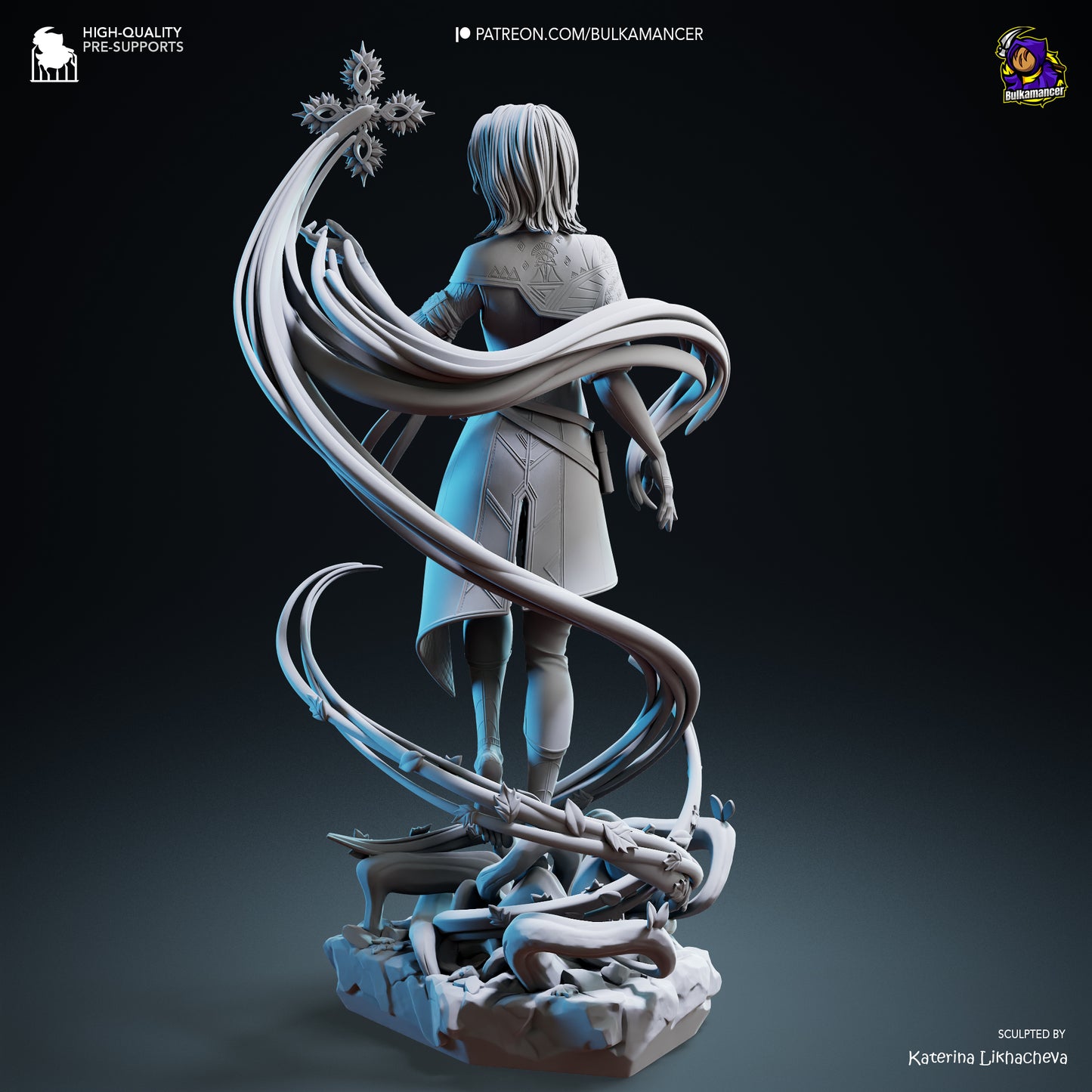 Lune | 11-Inch Resin Model Kit | DIY Clair Obscur: DIY Expedition 33 Wasteland Scavenger