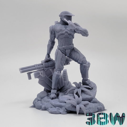 Master Chief | 3.5-Inch Resin Model Kit | DIY Halo Mjolnir Power Suit