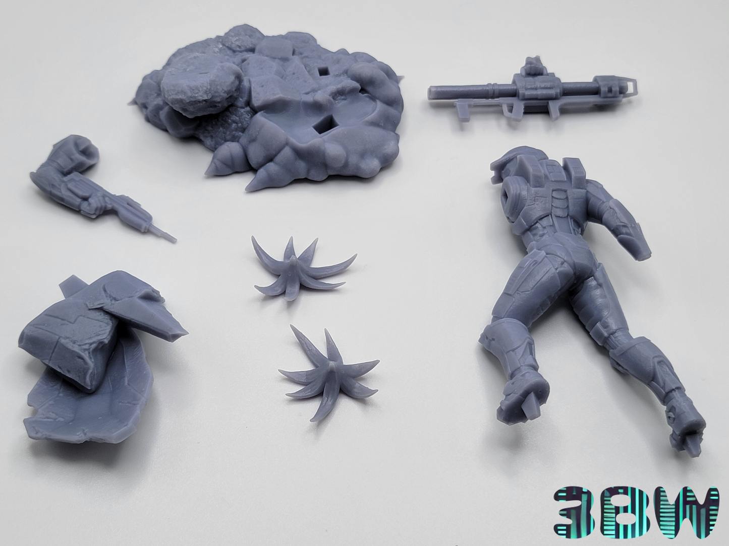 Master Chief | 3.5-Inch Resin Model Kit | DIY Halo Mjolnir Power Suit