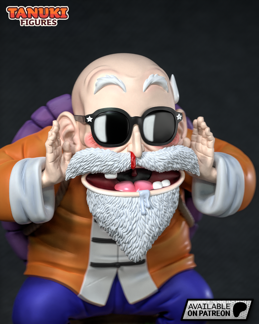 Chibi Master Roshi | 5-Inch Resin Model Kit | Dragon Ball Island Hermit
