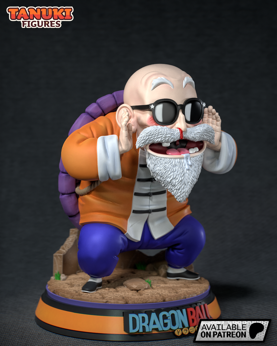 Chibi Master Roshi | 5-Inch Resin Model Kit | Dragon Ball Island Hermit