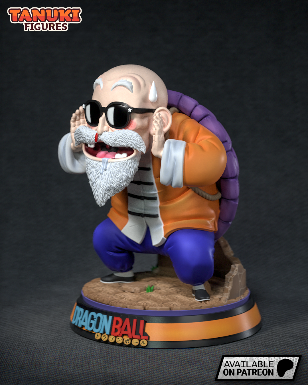 Chibi Master Roshi | 5-Inch Resin Model Kit | Dragon Ball Island Hermit