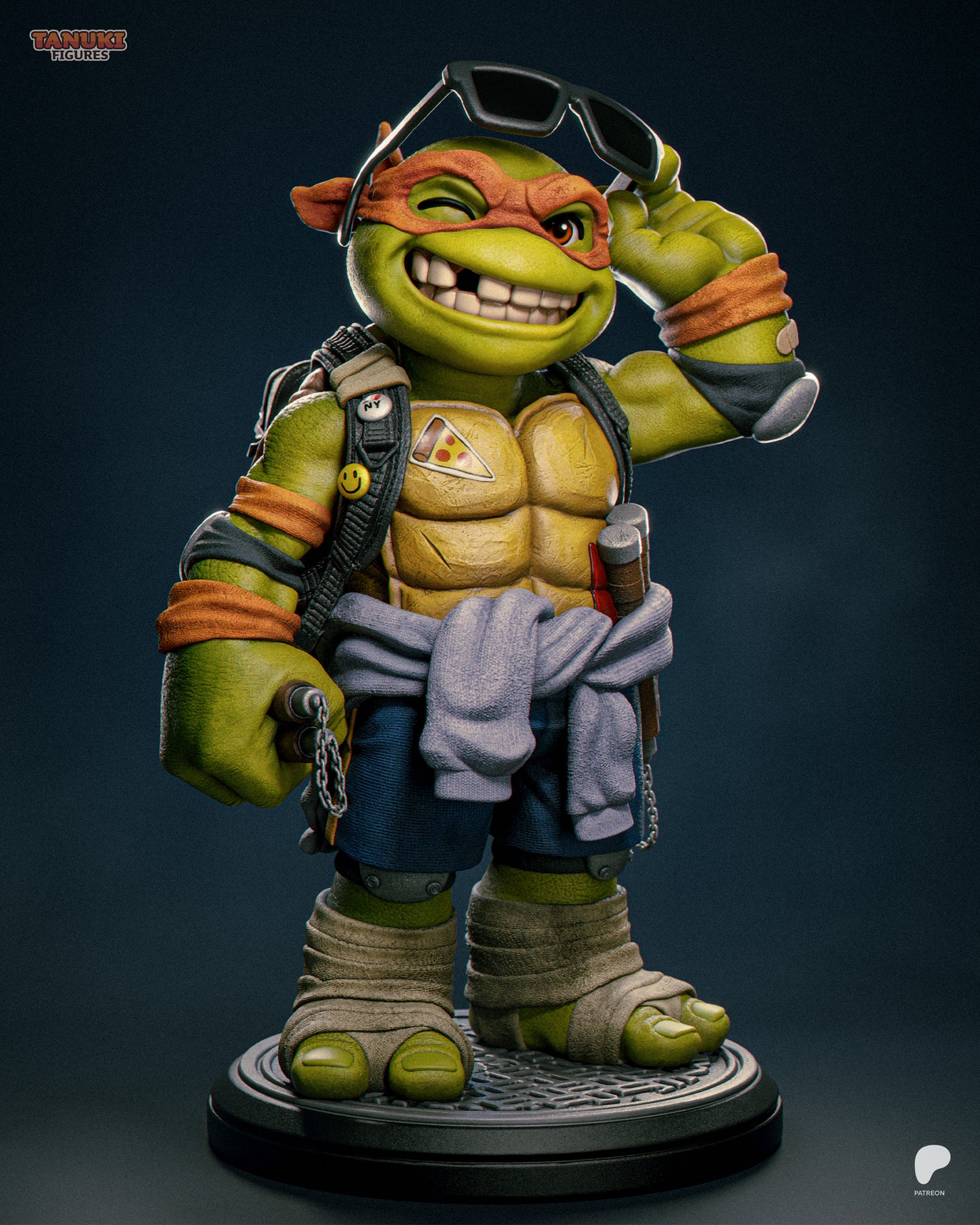 Michelangelo | 6.5-Inch Resin Model Kit | Toon-Style TMNT Party Turtle