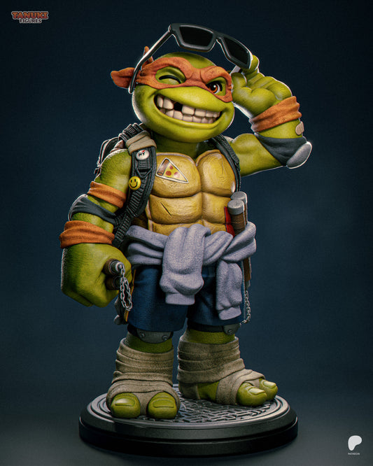 Michelangelo | 6.5-Inch Resin Model Kit | Toon-Style TMNT Party Turtle