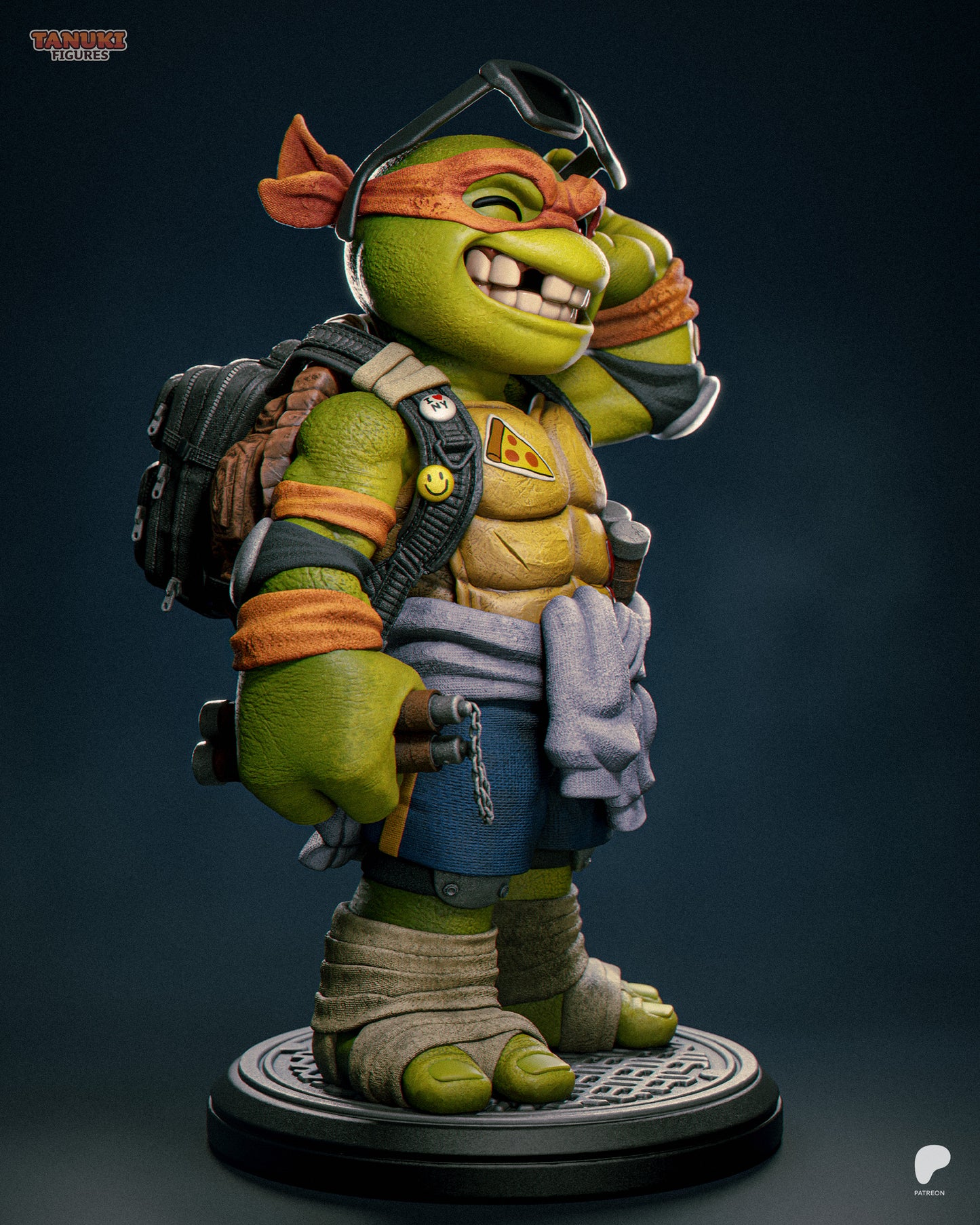 Michelangelo | 6.5-Inch Resin Model Kit | Toon-Style TMNT Party Turtle