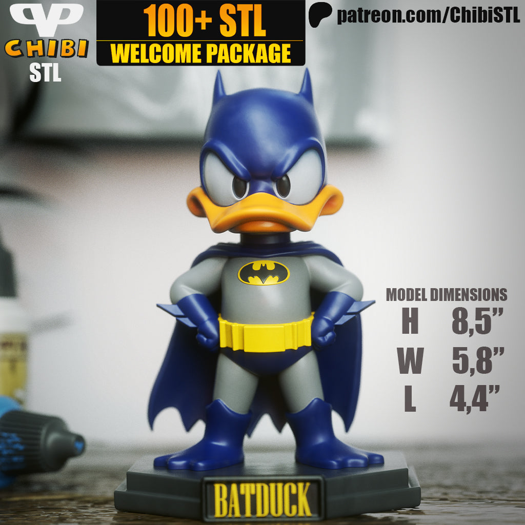 Chibi Batduck | Resin Model Kit | Caped Quack Crusader