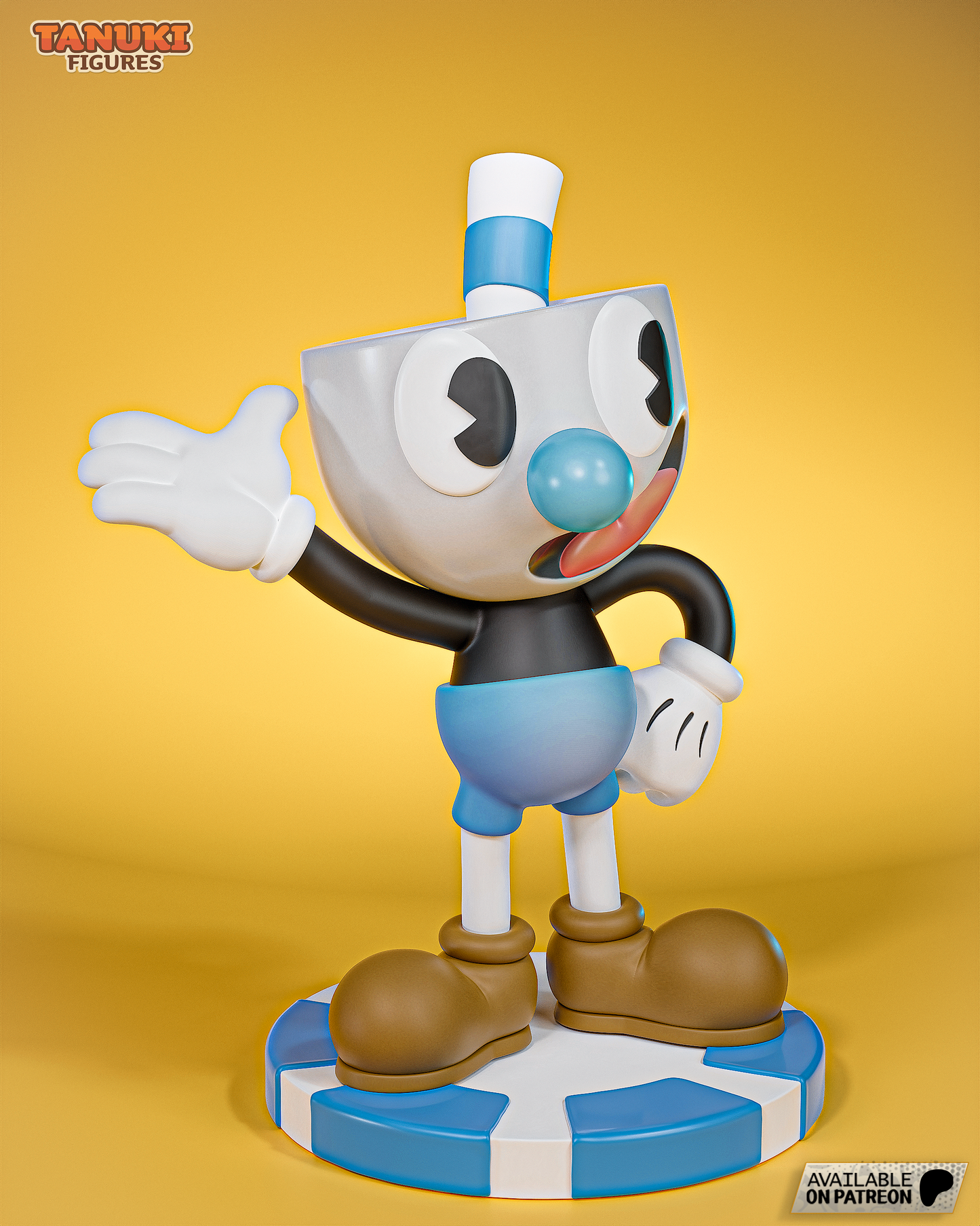 Cuphead & Mugman | 4-Inch Resin Model Kit | Run and Gun Duo