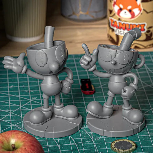 Cuphead & Mugman | 4-Inch Resin Model Kit | Run and Gun Duo