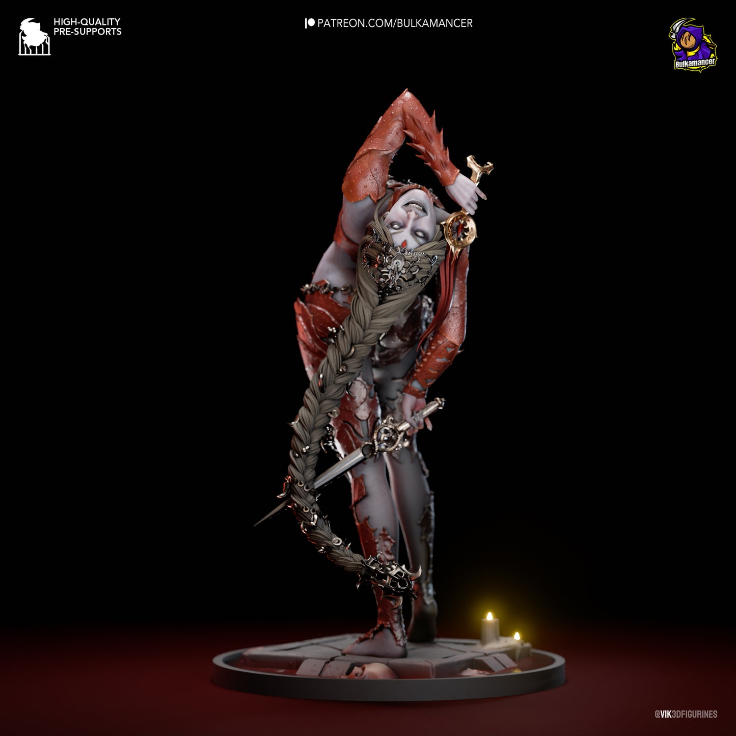 Orin the Red | 8-Inch Resin Model Kit | BG3 Baldur’s Gate Deadly Assassin