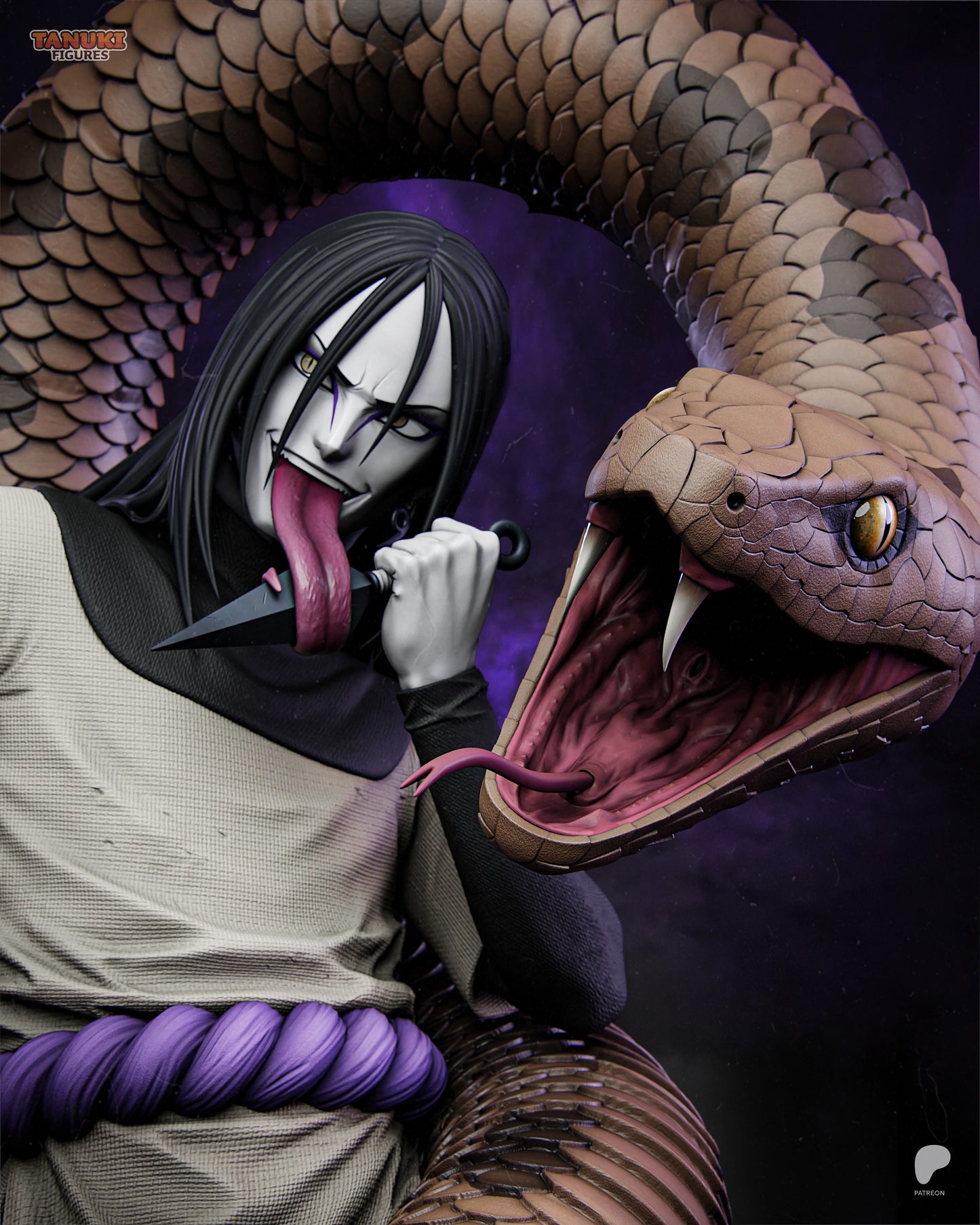 Orochimaru | Resin Model or Bust Kit | Naruto Serpent of Ambition