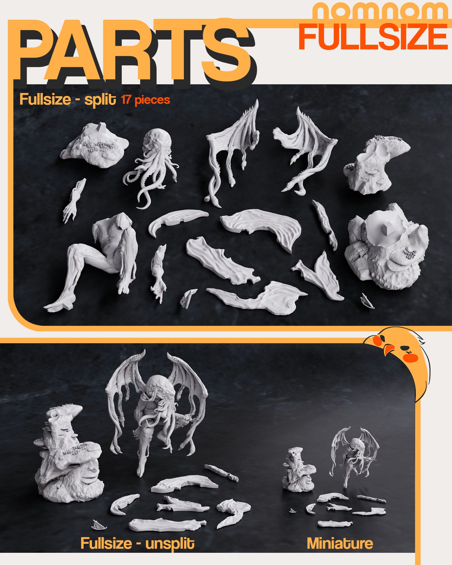 Cthulhu | 8.5-Inch Resin Model Kit | DIY Lovecraftian Cosmic Horror