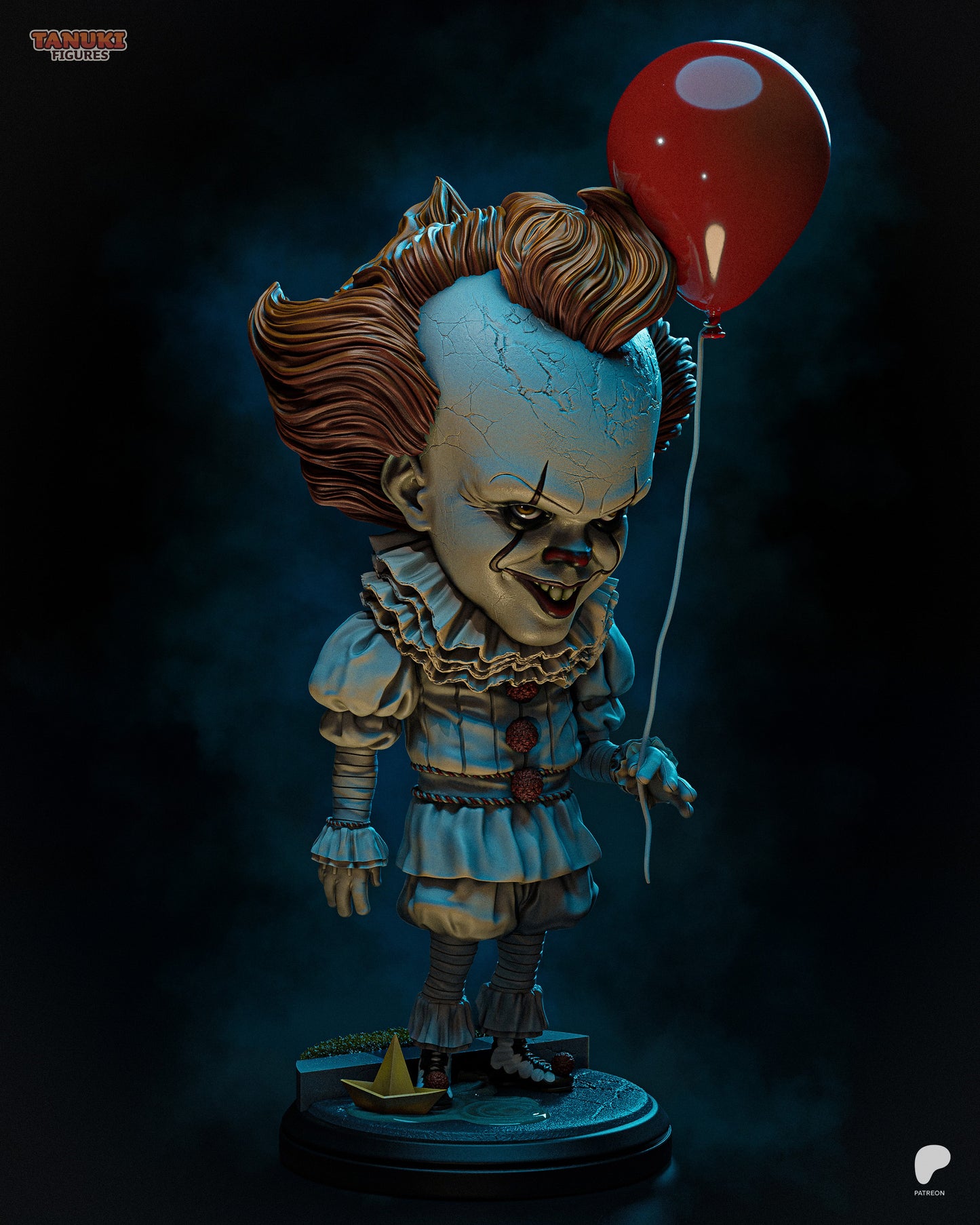 Chibi Pennywise | 5.5-Inch Resin Model Kit | IT Dancing Clown with Balloon