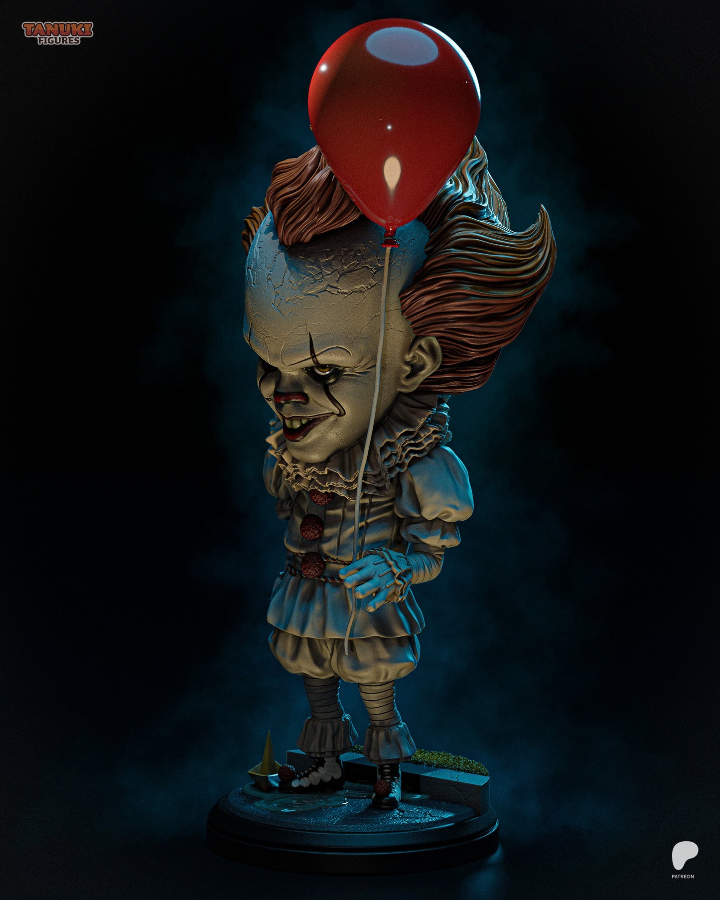 Chibi Pennywise | 5.5-Inch Resin Model Kit | IT Dancing Clown with Balloon