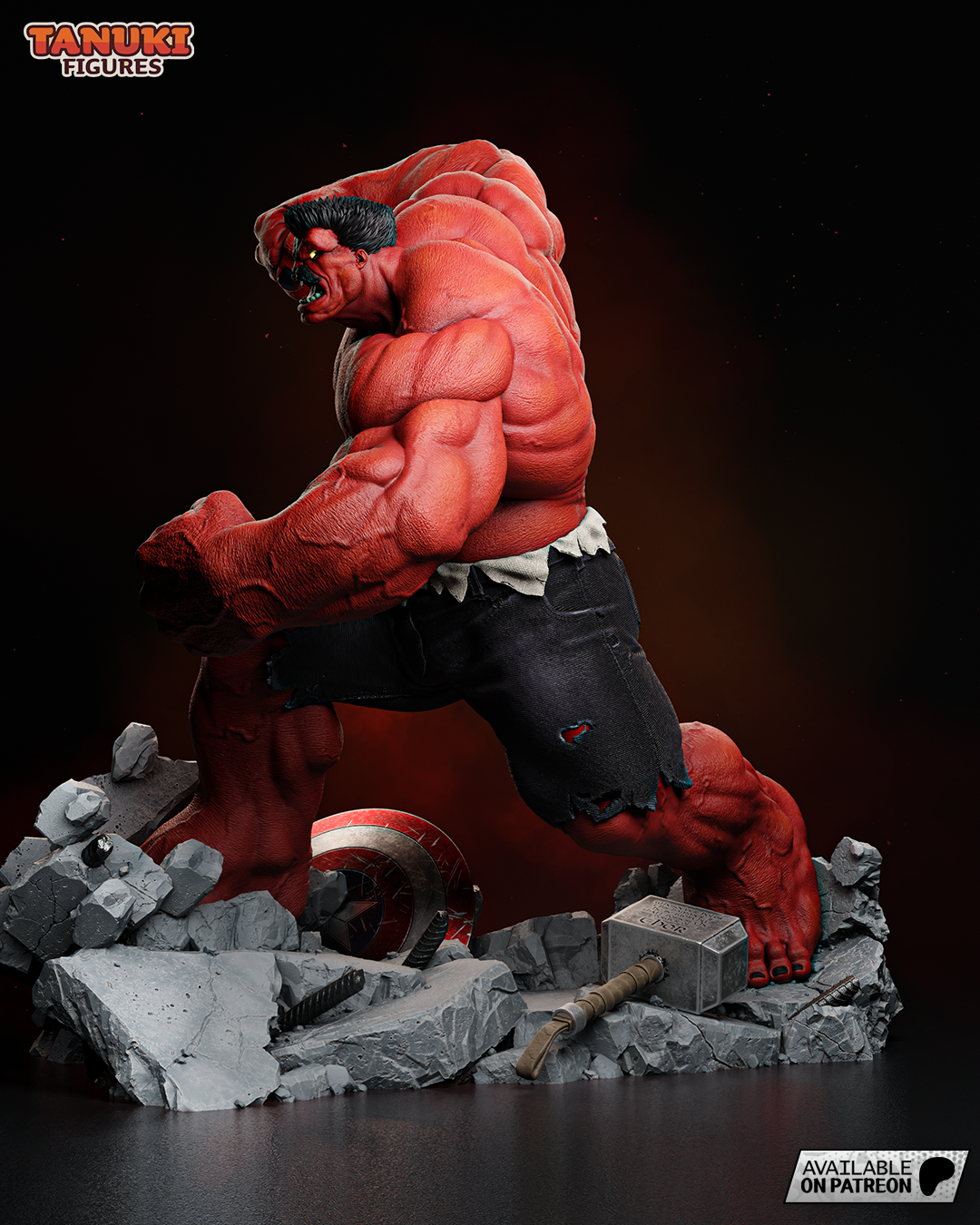 Red Hulk | Resin Model or Bust Kit | Marvel General Thunderbolt Ross